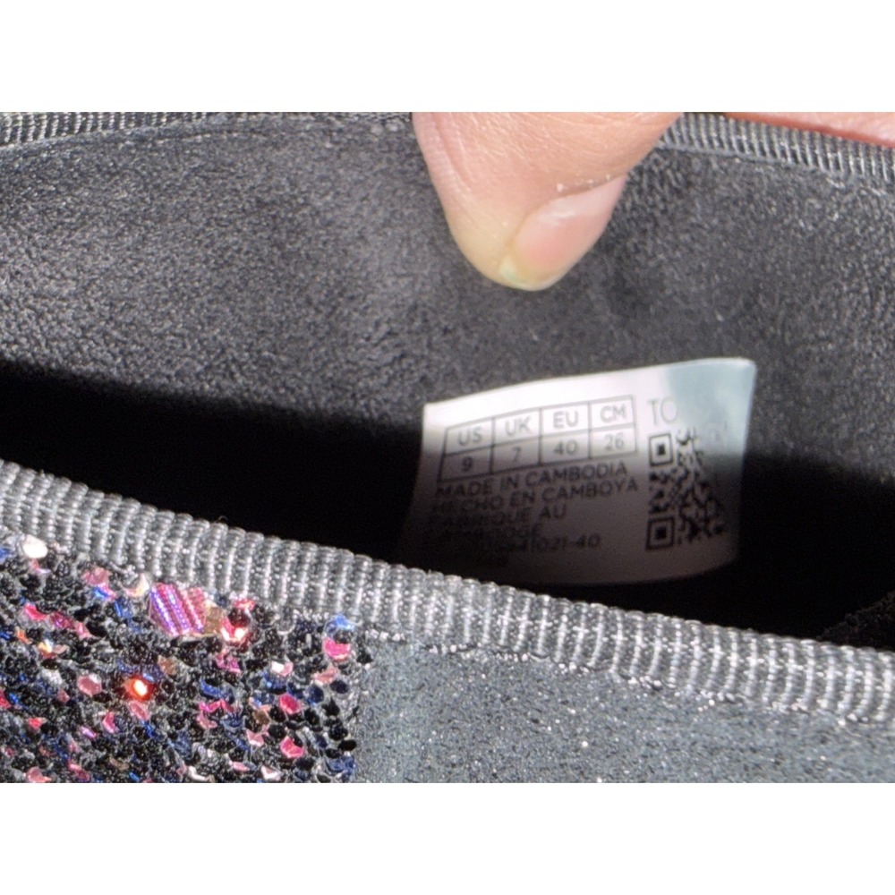 TOMS Hyde Multi Color Glitter Wedge  Womens Black Casual Boots Easter Grad Wedng - Picture 5 of 7